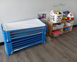 (9) Children's Cots And Lot Of Toys