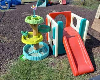 Little Tikes Plastic Slide Structure And Water Tower Tree