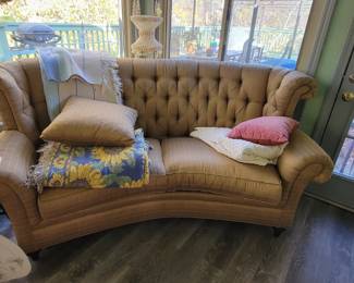 Curved sofa.  Nice