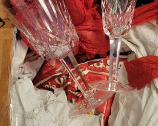 Waterford stems and decanter