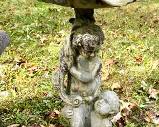 Cast lead garden statue - English