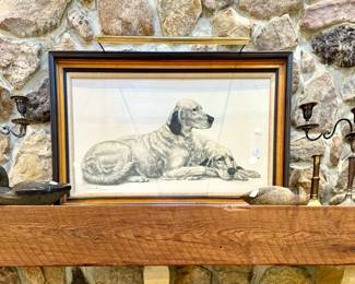 Leon Danchin signed and numbered Litho "Setters Resting"