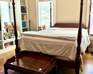 Suters Full Bed, Baker Furniture Coffee Table, Like New mattress and box