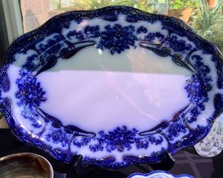 Flow blue, platter