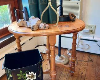 Link Taylor, drop leaf side table, vintage tools, vintage irons,  vintage, trash can . 1926 Britannica Encyclopedia, 13th Edition