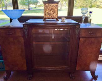 Antique, cabinet, marble top inserts