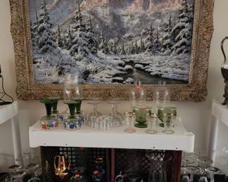 Oil painting by Laszlo Neogrady, "Winter Home"