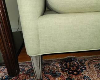 Cloth, hardwood leg and frame sofa by Wesley Hall
