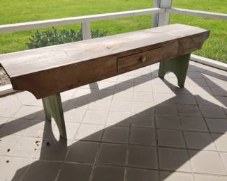 wooden bench