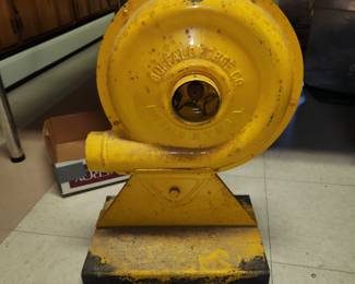vintage, hand-crank blower, Buffalo Forge Co. model 500.  Civil Defense bomb shelter air supply blowers used in private and public shelters in the 1950's and 60's.