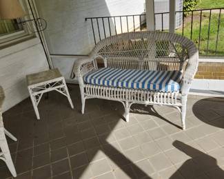 white wicker furniture, always inside covered room