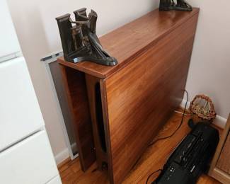 pair of MCM drop leaf tables, made in Norway