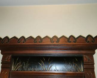 antique mirror top detail