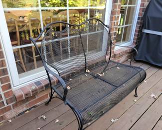 Iron loveseat
