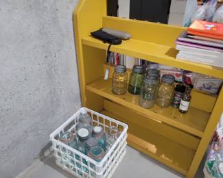 Vintage metal display shelf