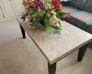 Marble top coffee table