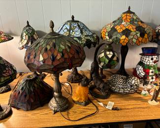 Vintage Tiffany Style - Metal Lamps