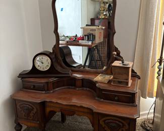 Vintage Vanity - Clock - Coffee Grinder