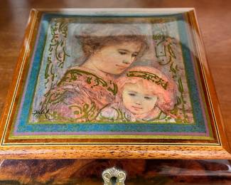 Vintage Reuge, Music/Jewelry Box, With Edna Hibel Artwork