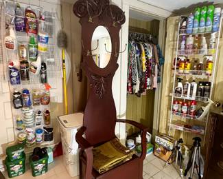 Antique Hall Tree, with Bench Seat