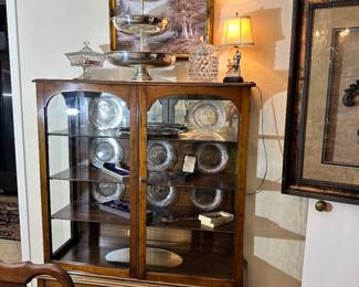 Vintage, High-Leg Curio Cabinet