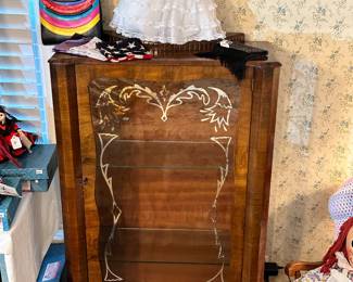 Antique Glass Front Curio Cabinet