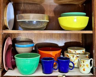 Fiesta-Ware, Vintage Pyrex, Hall's Superior Jewel Tea Autumn Leaf, and More