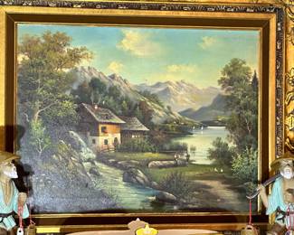 One of Many Pieces of Framed, Painted Wall Art