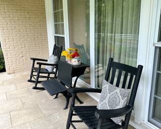 More Porch Rockers and Antique School Desk