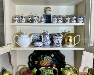 Collection of Fruit Pitchers, and Collection of Royal Worcester Egg Coddlers...