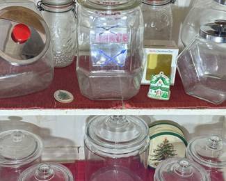 Vintage "Lance" Cracker Jar and Current Glassware