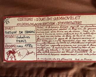 Portique De Junon, Gobelins 1786