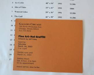 Lot#  60  Local Chicago Artist Original  Jeff Foley / On  46” X 38” Canvas                                        $ 500.00