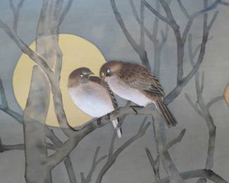 Lot# 36   Watercolor On Silk  21" X 21"         $   40.00 
