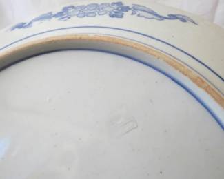Lot#  05    Japanese signed decorative ceramic dish, 12" in diameter   $ 80.00 
