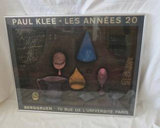 Lot#  21   Framed Art By Paul Klee Authentic Vintage Print 1972                 $ 100.00