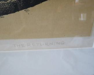 Lot#  18   Elton Bennett Serigraph "The Returning."  signed                        $ 225.00