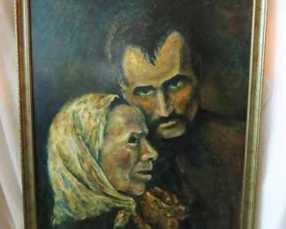 Lot# 15   Original Local Artist D. Krieg Framed Oil on Board   26" x 38"               $ 100.00