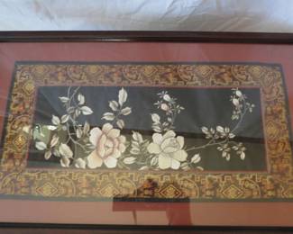 Lot#  37  Framed Oriental Art 13"X22"      $   30.00                                                                                           