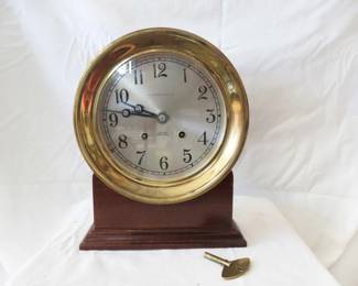 Lot#  04    Vintage CHELSEA Brass Ships Bell Clock~Runs            $ 500.00