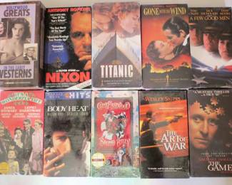 Lot# 29  Collection of 90 X factory sealed VHS tapes  All for          $ 100.00