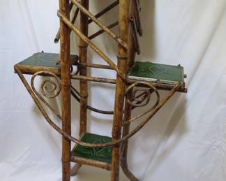 Lot#  09    Mid-Century Modern Bamboo Plant Stand   36" Tall                         $ 150.00