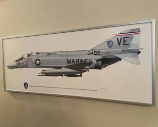Marines framed art