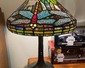 Tiffany Style Dragonfly Lamp, Shelby Collections Shelby Cobra 427 S/C, 1969 Chevy Camaro Diecast Metal