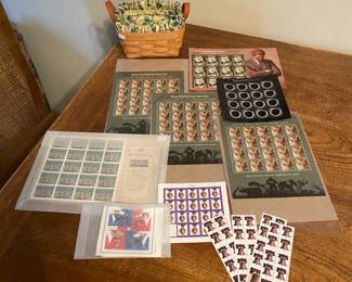 JFK 1916-1963 stamps forever USA, Purple Heart forever USA stamp, War of 1812 stamps forever USA, Save Vanishing Species stamp USA first class, 2017 Total Eclipse of the Sun stamps, USA Forever twenty first class stamps, Military working dog stamps
