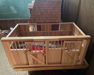 Vintage dollhouses and furnishings