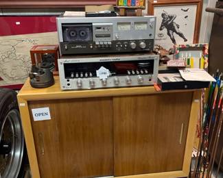 Marantz 2250B Receiver, Sony Tapecorder TC-800 reel-to-reel tape recorder