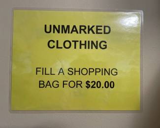 Unmarked clothing