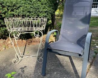 Outdoor chairs, Outdoor plant stand