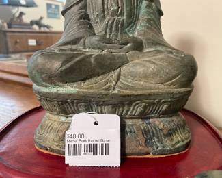 Metal Buddha with Base